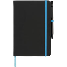 Load image into Gallery viewer, Noir Edge medium notebook — Black / Blue (front)