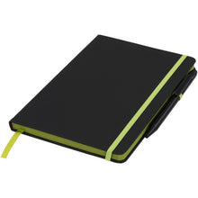 Load image into Gallery viewer, Noir Edge medium notebook — Black / Lime