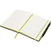 Load image into Gallery viewer, Noir Edge medium notebook — Black / Lime (detail)