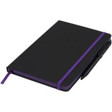 Load image into Gallery viewer, Noir Edge medium notebook — Black / Purple
