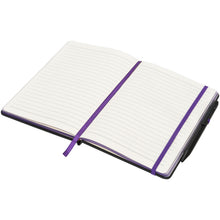 Load image into Gallery viewer, Noir Edge medium notebook — Black / Purple (detail)