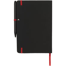 Load image into Gallery viewer, Noir Edge medium notebook — Black / Red (back)