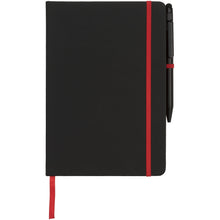 Load image into Gallery viewer, Noir Edge medium notebook — Black / Red (front)