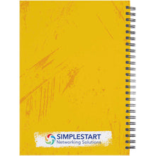Load image into Gallery viewer, Desk-Mate® A5 hard cover journal — White / Black (back)