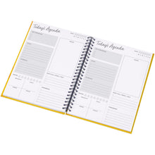 Load image into Gallery viewer, Desk-Mate® A5 hard cover journal — White / Black (detail)
