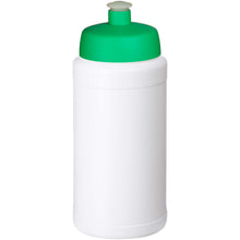 Load image into Gallery viewer, Baseline Rise 500 ml sport bottle — White / Green (detail)