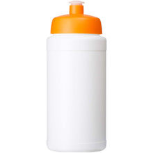 Load image into Gallery viewer, Baseline Rise 500 ml sport bottle — White / Orange (front)