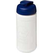 Load image into Gallery viewer, Baseline Rise 500 ml sport bottle with flip lid — White / Blue