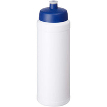 Load image into Gallery viewer, Baseline Rise 750 ml sport bottle — White / Blue (detail)