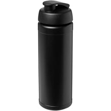 Load image into Gallery viewer, Baseline Rise 750 ml sport bottle with flip lid — Black / Black (detail)