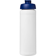 Load image into Gallery viewer, Baseline Rise 750 ml sport bottle with flip lid — White / Blue (front)