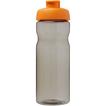 Load image into Gallery viewer, H2O Active® Base Tritan™ 650 ml flip lid sport bottle — Charcoal / Orange (front)