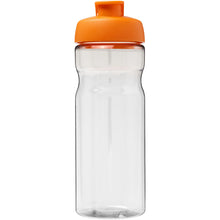 Load image into Gallery viewer, H2O Active® Base Tritan™ 650 ml flip lid sport bottle — Transparent clear / Orange (front)