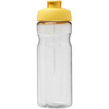 Load image into Gallery viewer, H2O Active® Base Tritan™ 650 ml flip lid sport bottle — Transparent clear / Yellow (front)