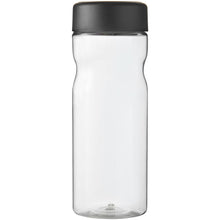 Load image into Gallery viewer, H2O Active® Base Tritan™ 650 ml screw cap water bottle — Transparent clear / Black (front)