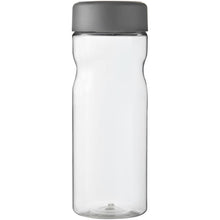Load image into Gallery viewer, H2O Active® Base Tritan™ 650 ml screw cap water bottle — Transparent clear / Grey (front)