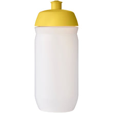 Load image into Gallery viewer, HydroFlex™ Clear 500 ml squeezy sport bottle — Yellow / Frosted Clear (front)