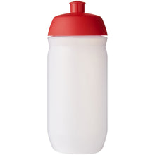 Load image into Gallery viewer, HydroFlex™ Clear 500 ml squeezy sport bottle — Red / Frosted Clear (front)
