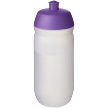 Load image into Gallery viewer, HydroFlex™ Clear 500 ml squeezy sport bottle — Purple / Frosted Clear