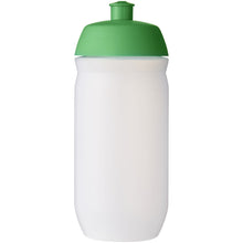 Load image into Gallery viewer, HydroFlex™ Clear 500 ml squeezy sport bottle — Green / Frosted Clear (front)