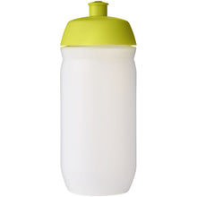 Load image into Gallery viewer, HydroFlex™ Clear 500 ml squeezy sport bottle — Lime / Frosted Clear (front)