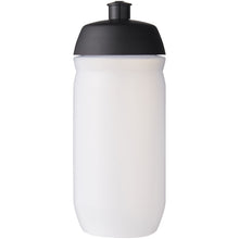Load image into Gallery viewer, HydroFlex™ Clear 500 ml squeezy sport bottle — Black / Frosted Clear (front)