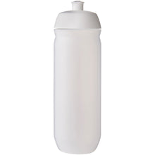 Load image into Gallery viewer, HydroFlex™ Clear 750 ml squeezy sport bottle — White / Frosted Clear (front)