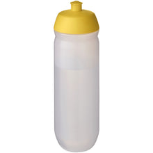 Load image into Gallery viewer, HydroFlex™ Clear 750 ml squeezy sport bottle — Yellow / Frosted Clear