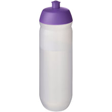 Load image into Gallery viewer, HydroFlex™ Clear 750 ml squeezy sport bottle — Purple / Frosted Clear