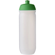 Load image into Gallery viewer, HydroFlex™ Clear 750 ml squeezy sport bottle — Green / Frosted Clear (front)
