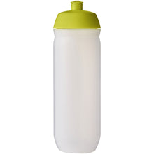 Load image into Gallery viewer, HydroFlex™ Clear 750 ml squeezy sport bottle — Lime green / Frosted Clear (front)