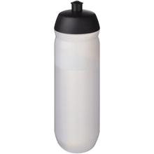 Load image into Gallery viewer, HydroFlex™ Clear 750 ml squeezy sport bottle — Black / Frosted Clear
