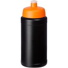 Load image into Gallery viewer, Baseline 500 ml recycled sport bottle — Black / Orange