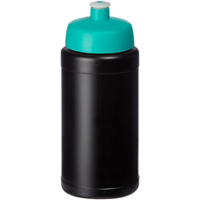 Load image into Gallery viewer, Baseline 500 ml recycled sport bottle — Black / Aqua blue