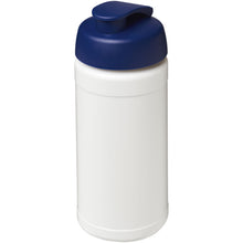 Load image into Gallery viewer, Baseline 500 ml recycled sport bottle with flip lid — White / Blue