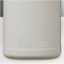 Load image into Gallery viewer, Baseline 500 ml recycled sport bottle with flip lid — Natural / Blue (back)