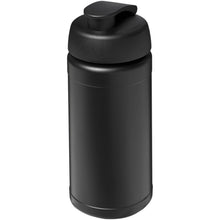 Load image into Gallery viewer, Baseline 500 ml recycled sport bottle with flip lid — Black / Black