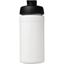 Load image into Gallery viewer, Baseline 500 ml recycled sport bottle with flip lid — White / Black (front)