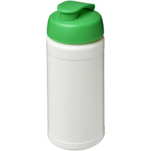 Load image into Gallery viewer, Baseline 500 ml recycled sport bottle with flip lid — White / Green