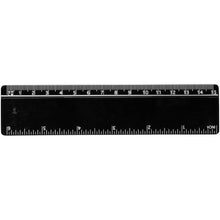 Load image into Gallery viewer, Refari 15 cm recycled plastic ruler — Black (front)