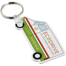Load image into Gallery viewer, Tait van-shaped recycled keychain — White