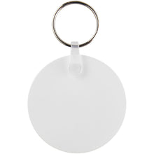 Load image into Gallery viewer, Tait circle-shaped recycled keychain — White (front)
