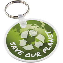 Load image into Gallery viewer, Tait circle-shaped recycled keychain — White