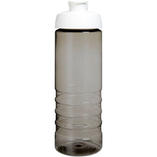 Load image into Gallery viewer, H2O Active® Eco Treble 750 ml flip lid sport bottle — Charcoal / White (front)