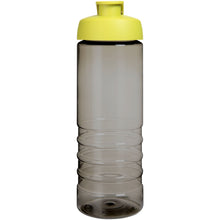 Load image into Gallery viewer, H2O Active® Eco Treble 750 ml flip lid sport bottle — Charcoal / Lime (front)