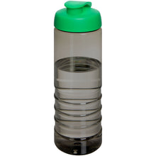 Load image into Gallery viewer, H2O Active® Eco Treble 750 ml flip lid sport bottle — Charcoal / Green