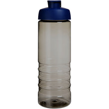 Load image into Gallery viewer, H2O Active® Eco Treble 750 ml flip lid sport bottle — Charcoal / Blue (front)