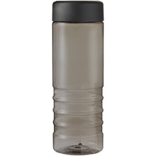 Load image into Gallery viewer, H2O Active® Eco Treble 750 ml screw cap water bottle  — Charcoal / Black (front)
