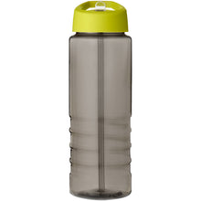 Load image into Gallery viewer, H2O Active® Eco Treble 750 ml spout lid sport bottle  — Charcoal / Lime (front)