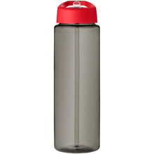 Load image into Gallery viewer, H2O Active® Eco Vibe 850 ml spout lid sport bottle  — Charcoal / Red (front)